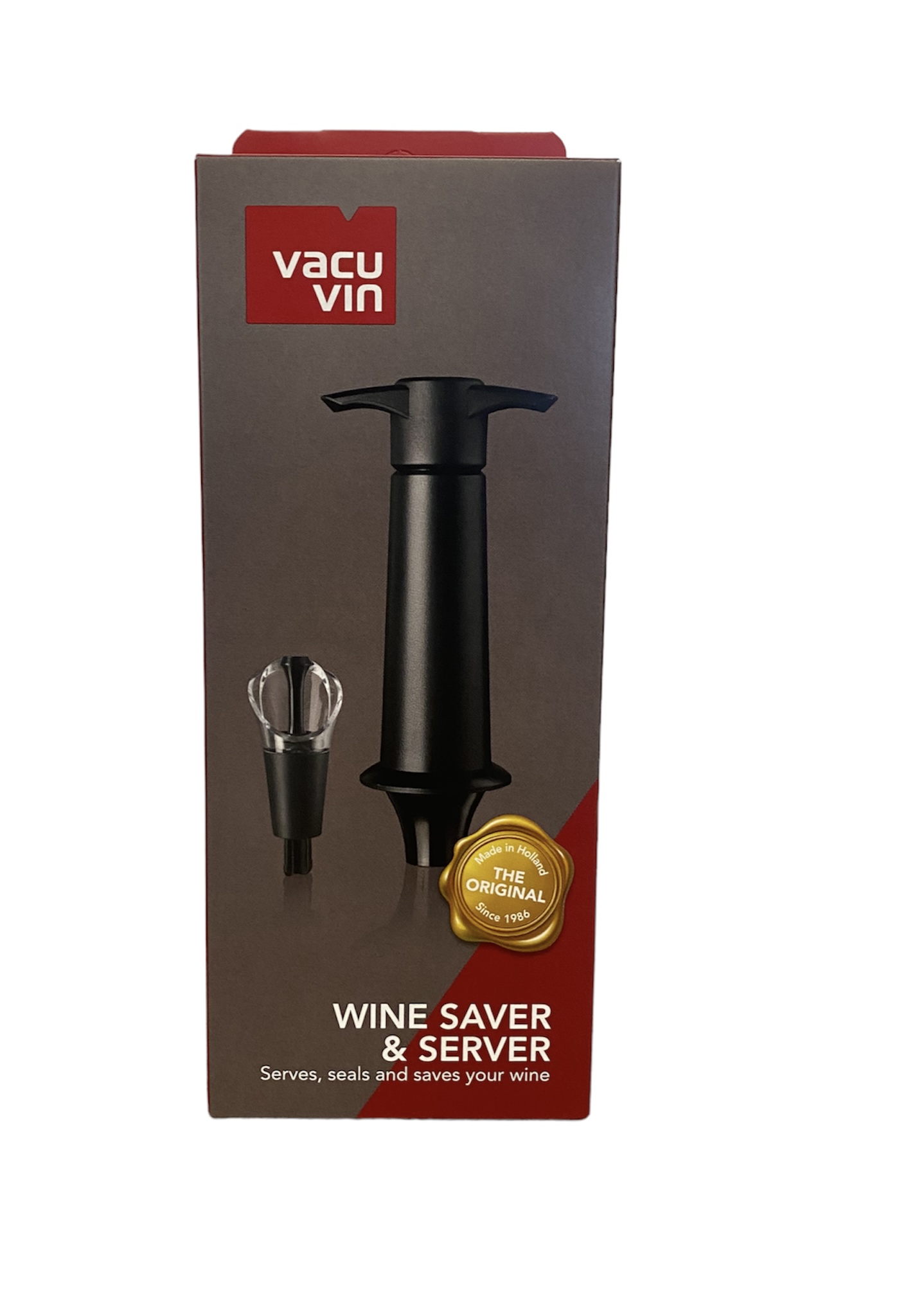 Pompe à vin Wine Saver + 2 bouchons à vide Vacuvin
